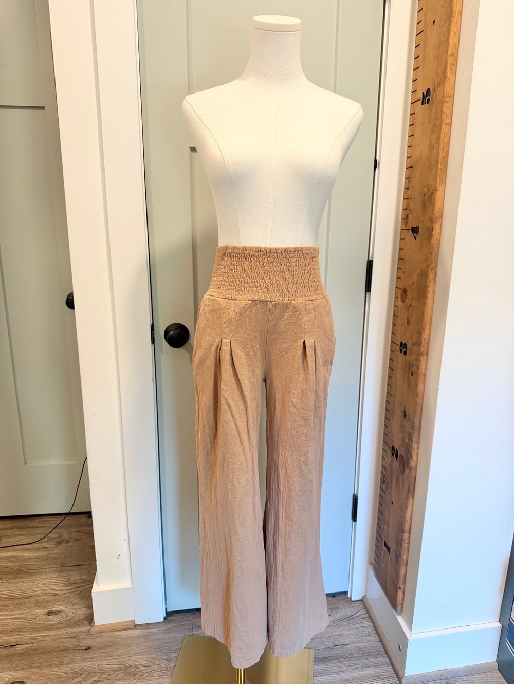 Wide Leg Pants Linen Cotton Natural Fiber Beach Coastal Boho Hippie Neutral